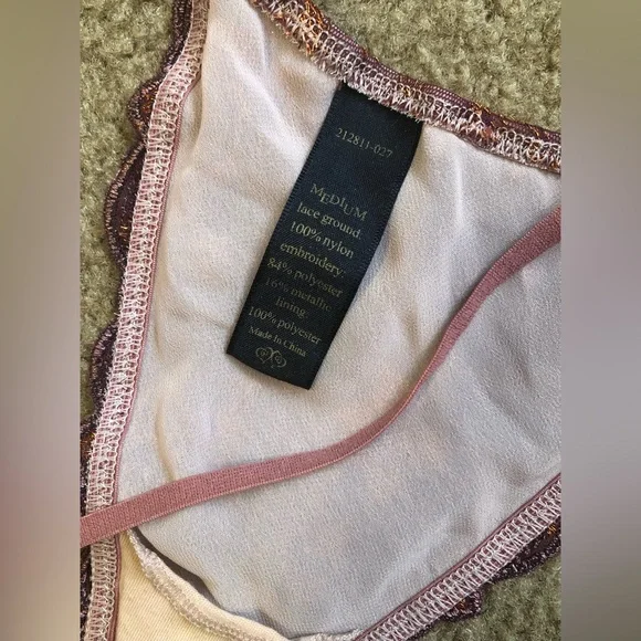 Victorias’s Secret Lingerie Top Medium And Lace G String Thong Maroon Baby Doll - Picture 12 of 13